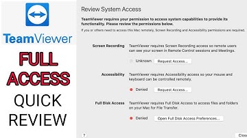 MAC OSX : TEAMVIEWER FULL ACCESS QUICK TUTORIAL 2022