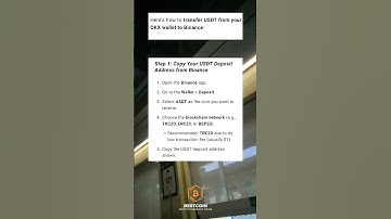 USDT transfer (OKX wallet to Binance) #crypto #cryptocurrency