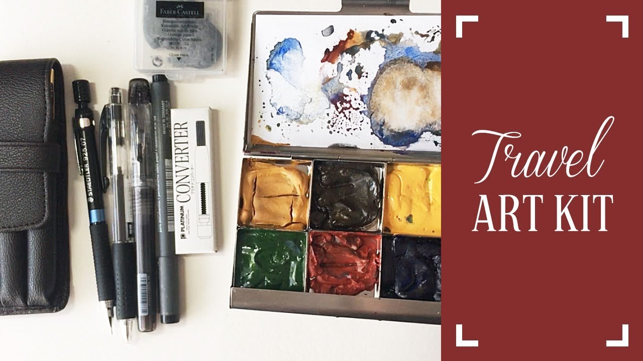 Watercolor Set-Up: Compact for Travel 