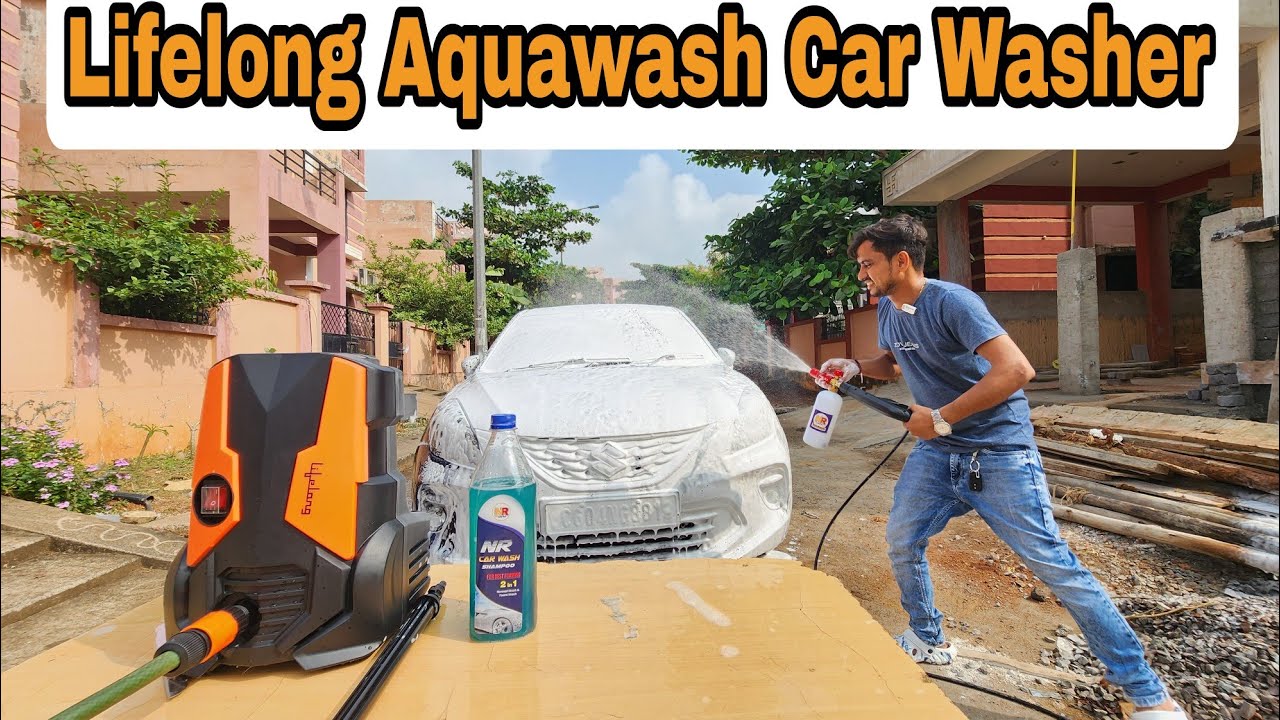Lifelong Aquawash Car Washer Machine with NR foam cannon an NR Car Wash shampoo