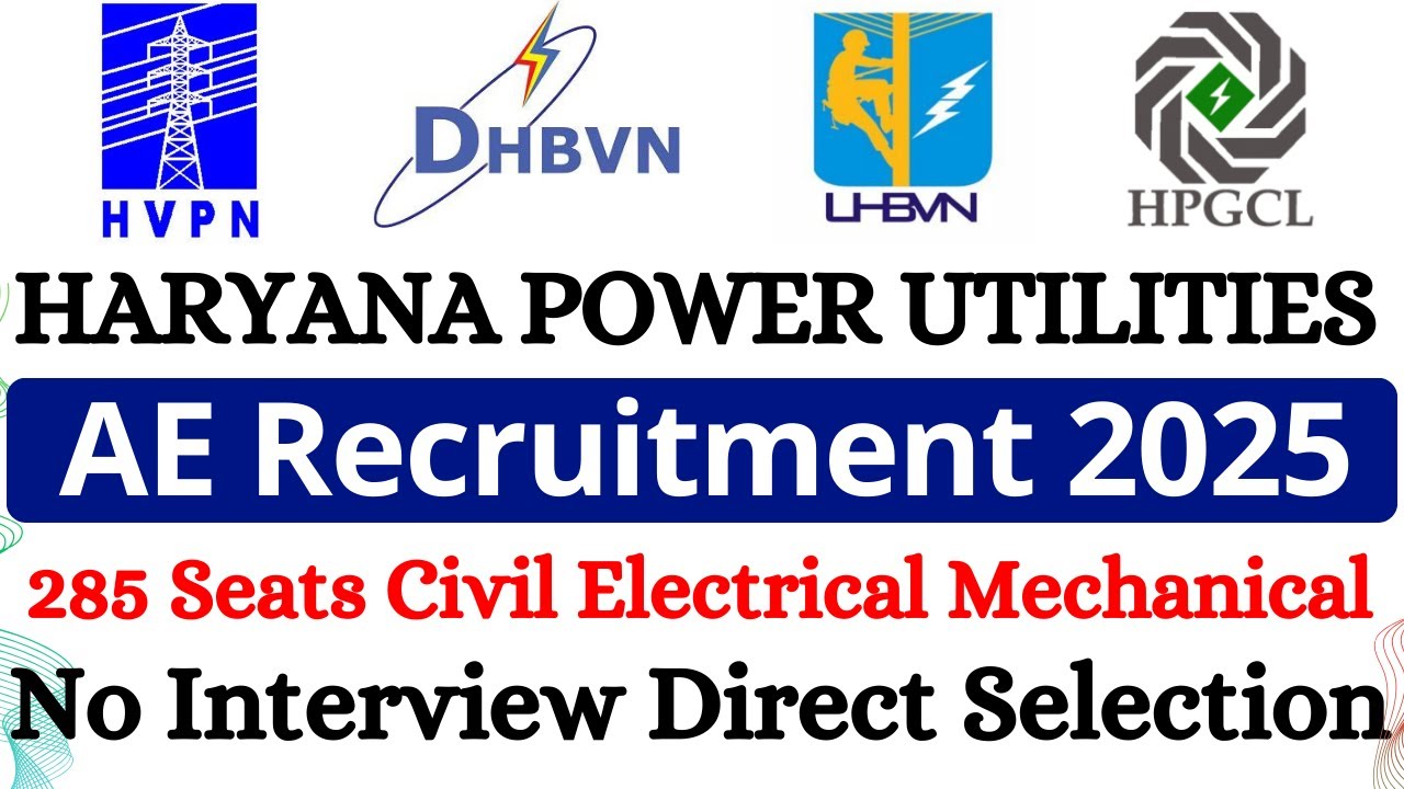 Haryana Power Utility AE Recruitment 2025 | HPU Assistant Engineer ...