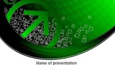 Green Pointing Arrow PowerPoint Template by PoweredTemplate.com