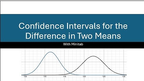 Confidence Intervals for the Difference in Two Means with Minitab