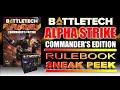 Battletech Alpha Strike Commander's Edition tabletop game sneak peek