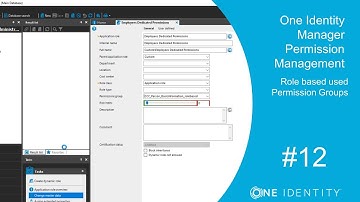 One Identity Manager | Permission Management #12 | Role based used Permission Groups