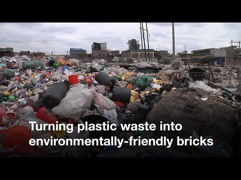 Turning plastic waste into environmentally-friendly bricks