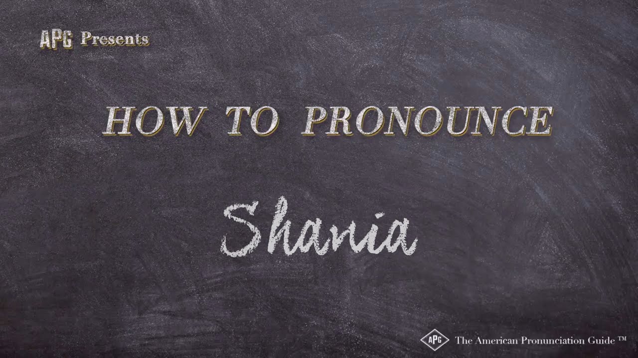 How to pronounce shania shania pronunciation youtube