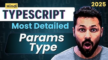 TypeScript Hindi Tutorial #17 Function Params Type in TypeScript