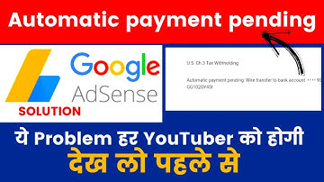 AdSense Payment Pending Problem Selution|Automatic Payment Pending Google AdSense Problem Solution