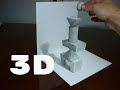 Как нарисовать пирамиду из кубиков 3D иллюзия