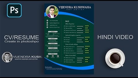 CV/RESUME create in photoshop cc Hindi