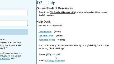 D2L login video page