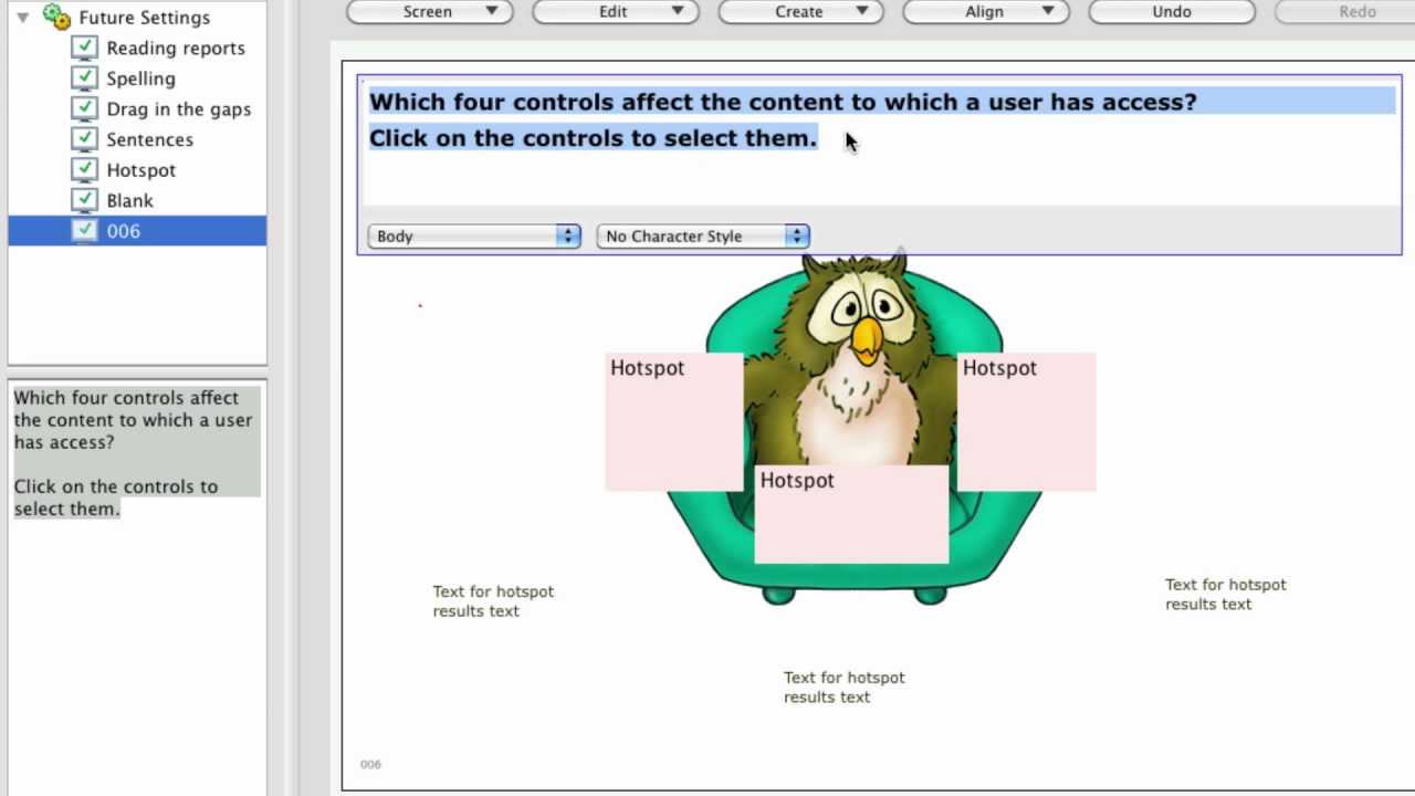 Creating a hotspot question YouTube