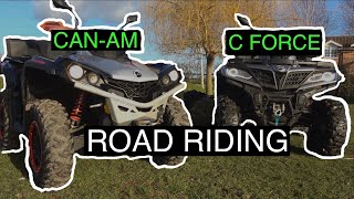 Cforce 800 xc and a Can-Am outlander xxc 1000. POV ride on Uk roads by Hawk Riders 483 views 1 year ago 8 minutes, 51 seconds
