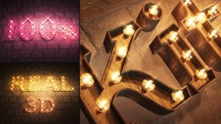 Real 3D Light Bulb Kit ★ After Effects Template ★ AE Templates