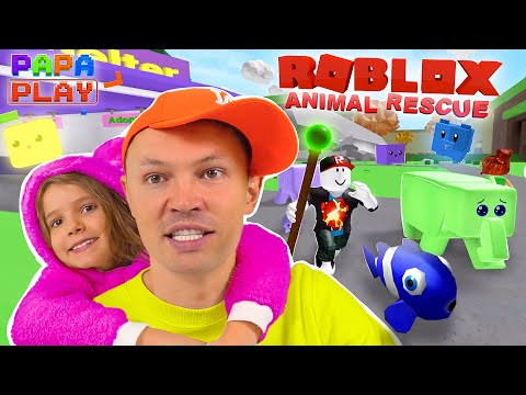 Дошел до саванны в Animal Rescue Roblox. Накормил ежика и слона рыбой :) Дошел до саванны в Animal Rescue Roblox. Накормил ежика и слона рыбой :)