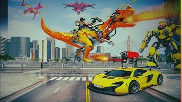 Dino robot car Transform games