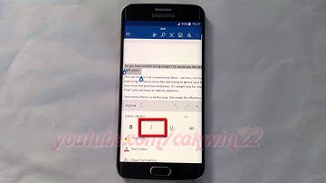 Microsoft Word For Android : How to make text italic on Samsung Galaxy S6