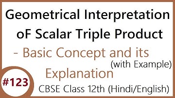 #123 | Geometrical Interpretation of Scalar Triple Product | CBSE Class 12 (Hindi/English)