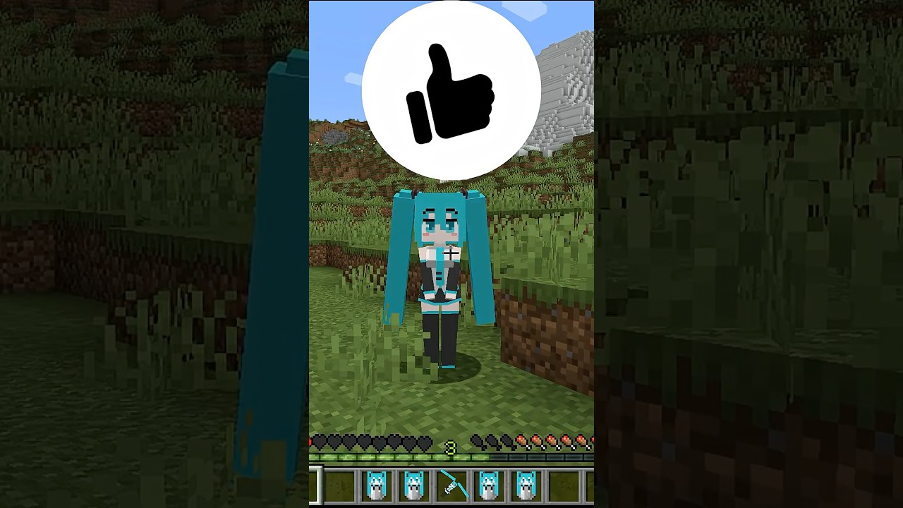 マイクラの初音ミクが強すぎる！🔥 #shorts