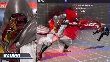 Dead or Alive 6 Raidou Command Training Full Move List