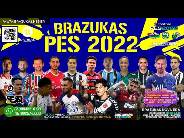 ⭐ PLAYSTATION 3 - E FOOTBALL - PES BRAZUKAS 2022 ⭐ - BRAZUKAS NOVA ERA