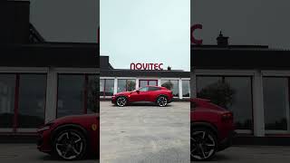 Red Purosangue with full Exhaust-System