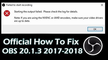 OBS: Failed to start recording! OFFICIAL HOW TO FIX & Best OBS Streaming Settings 2017-2018