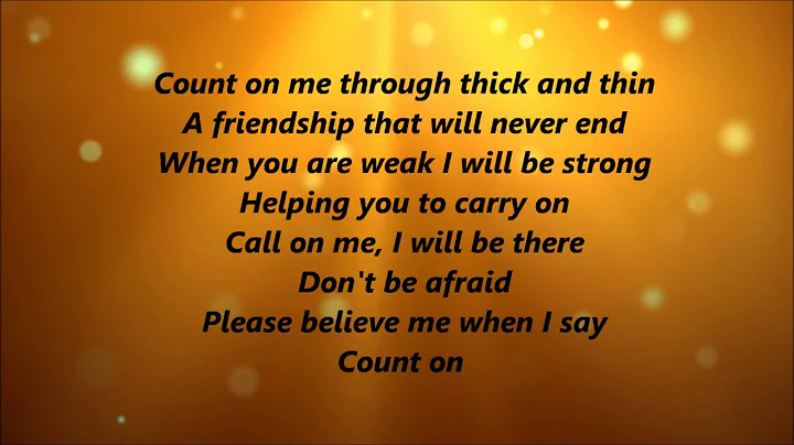 Whitney Houston and CeCe Winans - Count On Me (Lyrics)