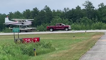 Chevy Truck Pulls Cessna 180/185 Floatplane Airplane Trailer Takeoff