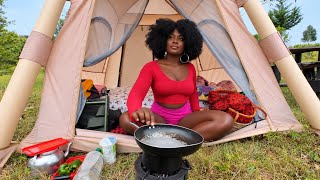 12 Hours Heavy Rain Camping | Cozy Hot Tent & Relaxing Rain Sounds ASMR