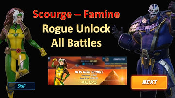 Scourge Famine Rogue unlock (All Missions) - Marvel Strike Force