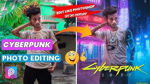 cyberpunk edit lightroom mobile/manipulation editing in picsart #cyberpunk
