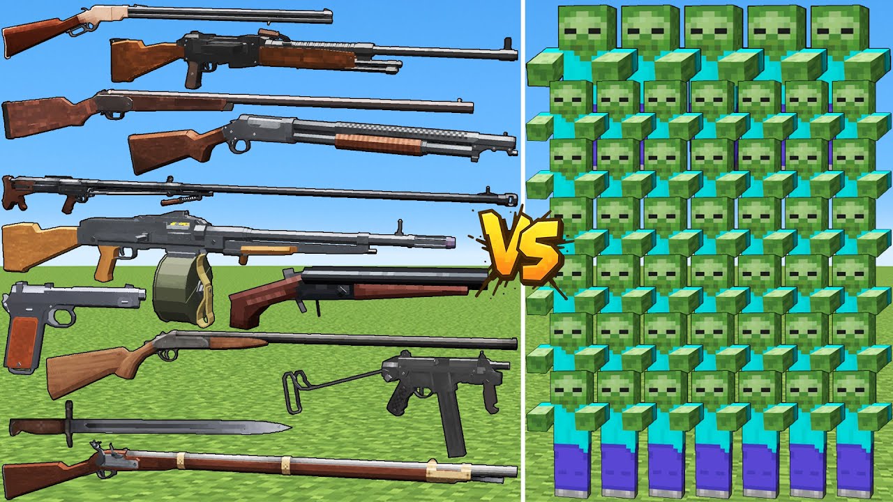 What TaCZ Chocolate Man Gun Can Defeat The Most All Zombie in Minecraft?