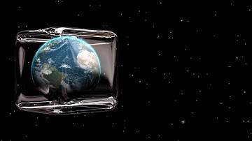 FREE 4K Background - Earth Rotation in a Glass Cube
