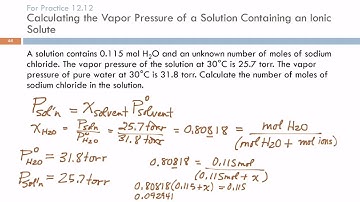 12.7 Colligative Properties of Strong Electrolyte Solutions