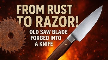 Turning Trash Into Treasure! Forging an Old Saw Blade Into a Razor Sharp Knife 🔥