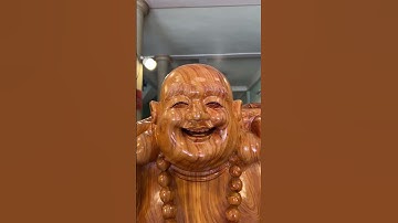 Tác Phẩm Tượng Di Lạc Gánh Đào Phong Thuỷ Cao 1m8 Liền Khối Gỗ Hương Đỏ #đồ_gỗ_huy_san