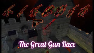 Getting 10 kills with Every weapon on the SAME MAP! Great Gun Race Challenge | Shell Shockers!