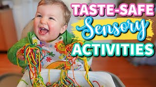 TASTE SAFE SENSORY ACTIVITIES FOR BABIES AND TODDLERS // DIY Baby and Toddler Sensory Activities