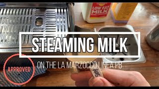 STEAMING MILK ON THE LA MARZOCCO LINEA PB  Tips and Tricks for better milk for latte art!!!