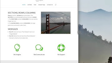 Divi Tutorial, Video 2 -  Sections, Rows & Columns Part 1