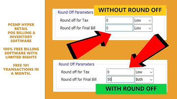 ROUND OFF SETTING IN RETAIL BILLING SOFTWARE | GROCERY | RESTAURANT | PCSNP TECH | 2022