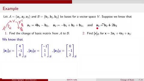 MATH 3191: Change of Basis Example 2