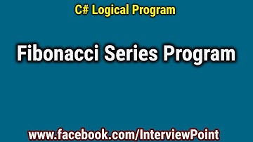 Fibonacci Series Program in C#.Net
