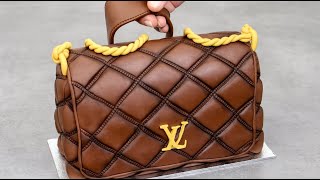 ⁣3D Chocolate Purse Cake by Cakes StepbyStep