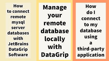 How to connect remote mysql server databases with JetBrains DataGrip Software