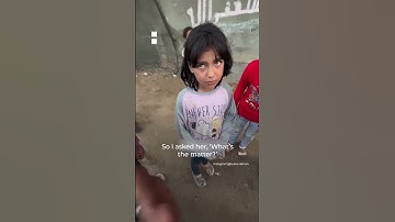 Gaza girl cries seeing journalist who resembles her father | AJ #shorts