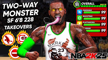 *NEW* ULTIMATE 2-WAY MONSTER BUILD on NBA 2K25 (Best Jumpshot, Dunk packages, Dribble Moves)
