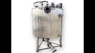 Used Stainless Steel Insulated Liquid Mixing Tank - 525 Gal.